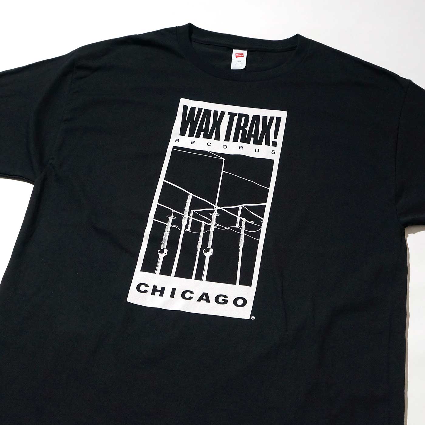 WAX TRAX! T����� Classic Wire Logo-Black