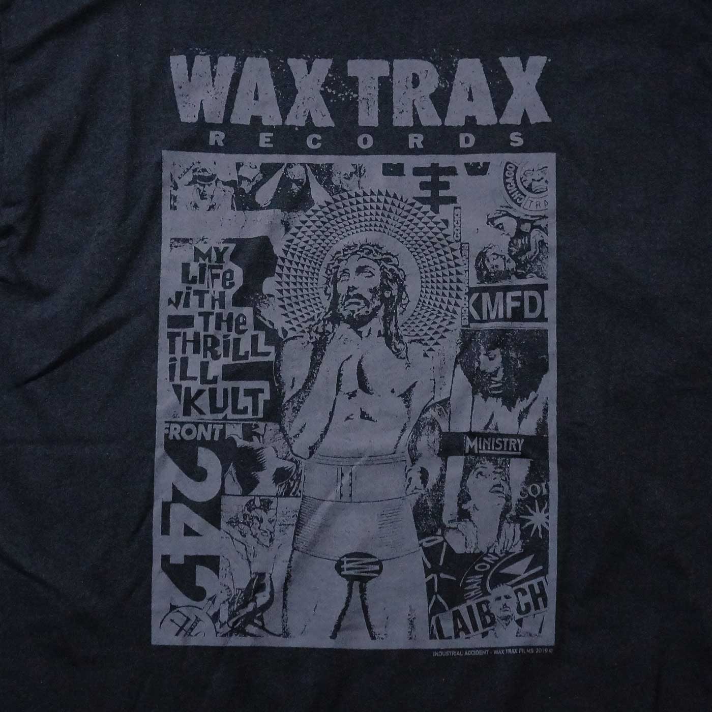 WAX TRAX! T����� Industrial Accident Jesus Collage-Black