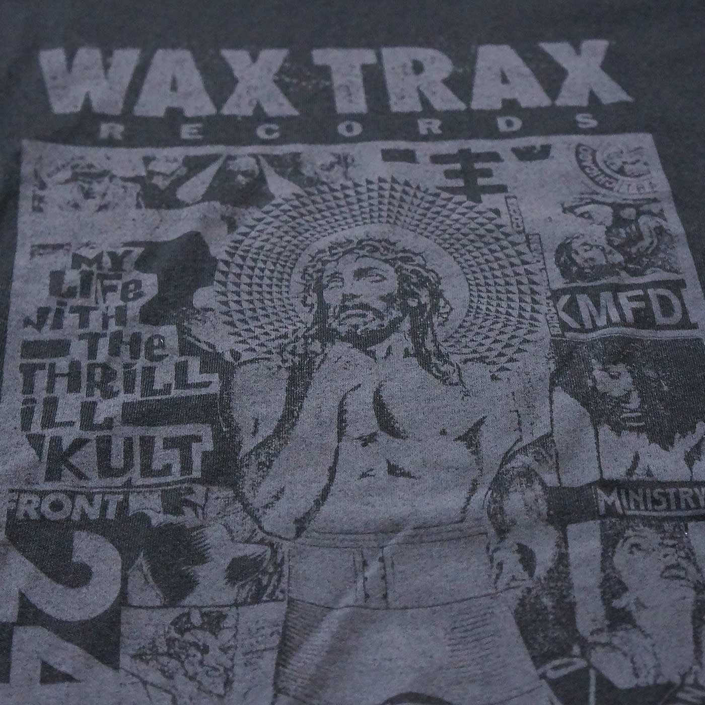 WAX TRAX! T����� Industrial Accident Jesus Collage-Black