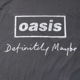 OASIS T����� Definitely Maybe Distressed Text Logo-Grey