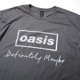 OASIS T����� Definitely Maybe Distressed Text Logo-Grey