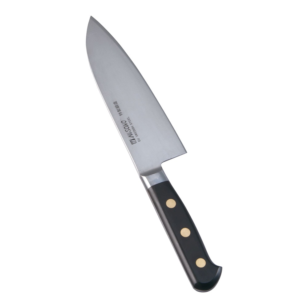 ミソノ　Misono 和包丁　出刃包丁 高級包丁　ミソノの出刃包丁 洋出刃16.5cm 手研本刃付 ミソノ EUカーボン鋼(旧スウェーデン鋼