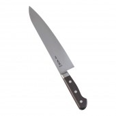 牛刀25.5cm 正本総本店　最高級炭素鋼　ツバ付ローズ(紫檀)柄　CT5025　刃渡り255mm
