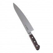 牛刀24cm 正本総本店　最高級炭素鋼　ツバ付ローズ(紫檀)柄　CT5024　刃渡り240mm