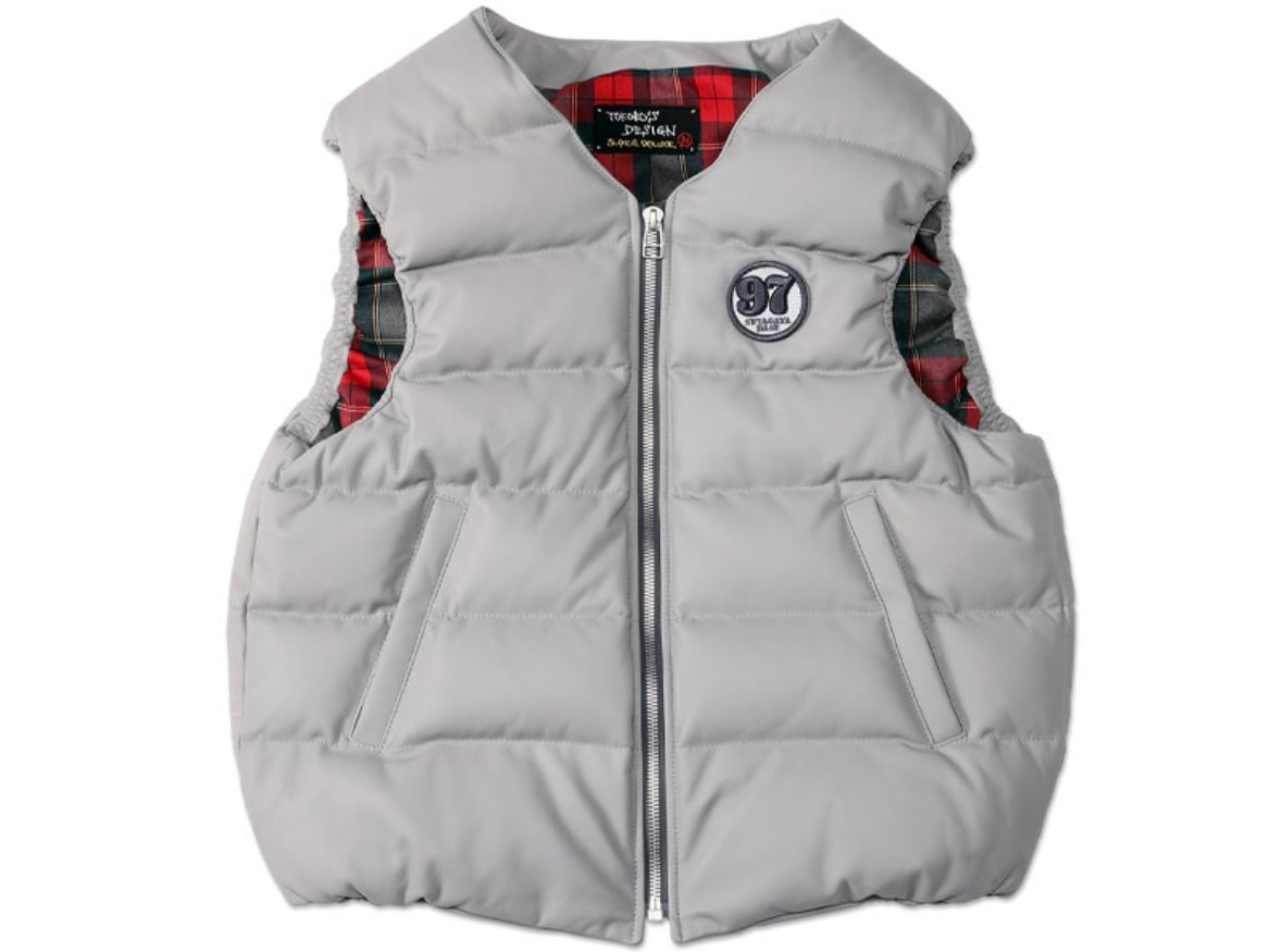 leather and silver MOTO motor ダウンベスト 世田谷ベース Vネック