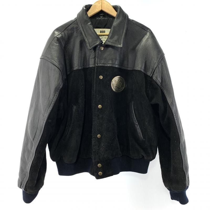 中古】80s 六本木BIO レザースタジャン サイズM ROPPONGI FITNESS
