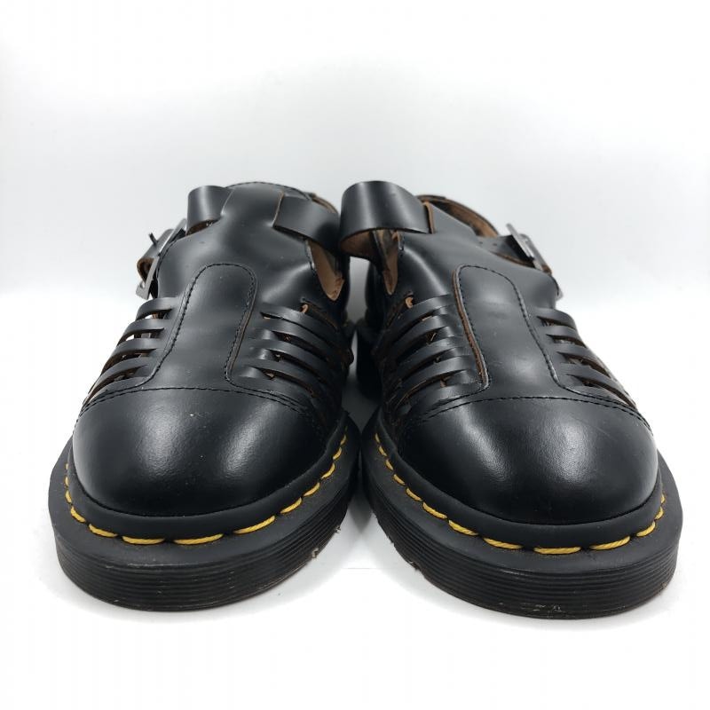【美品 訳あり】Dr. Martens MICA ブラック UK3 22cm 中古】Dr.Martens MICA レザーサンダル ブラック 27.5