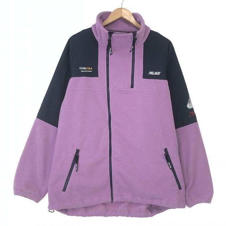 中古】PALACE Polartec Double Zip Funnel Jacket XL パープル パレス