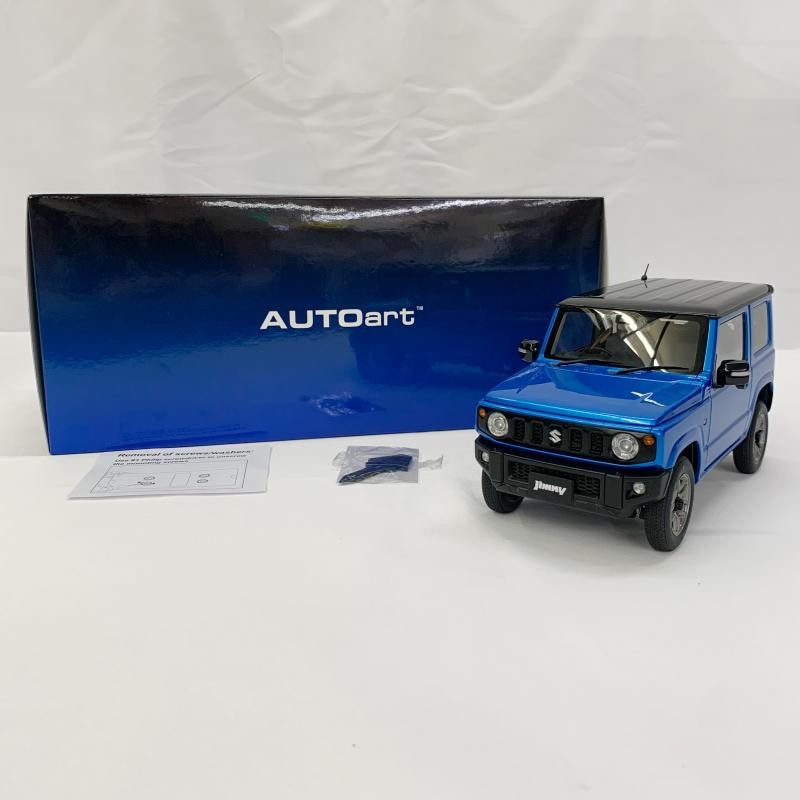 中古】開封）S)1/18 ｵｰﾄｱｰﾄ ｽｽﾞｷ ｼﾞﾑﾆｰ (JB64) (ﾌﾞﾙｰ・ﾒﾀﾘｯｸ)【O大府