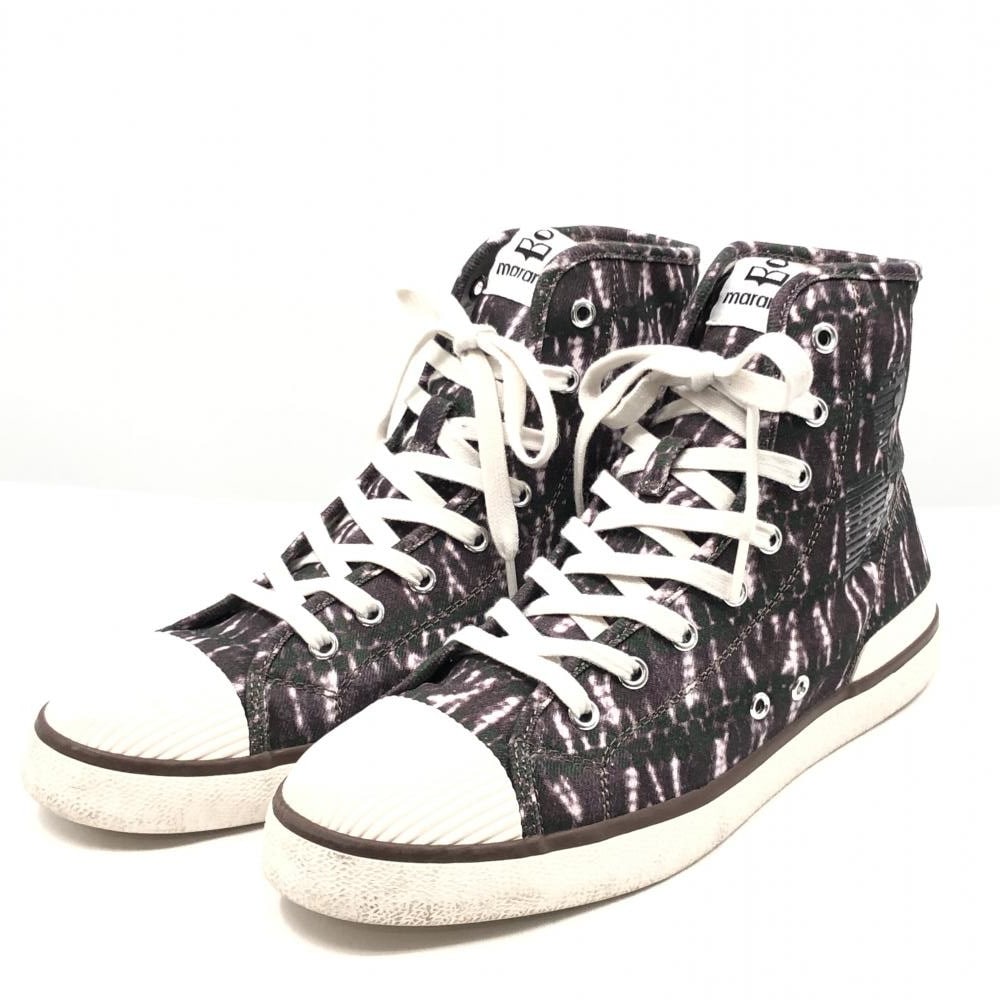【ISABEL MARANT】プリントキャンバス ハイカットスニーカー 中古】ISABEL MARANT ハイカットスニーカー サイズ27.5cm マルチ