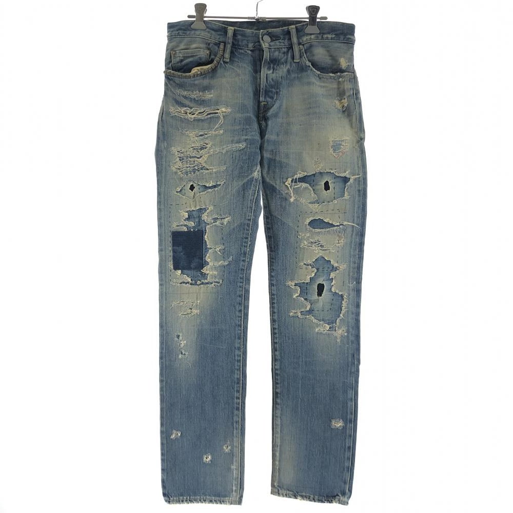 中古】HYSTERIC GLAMOUR ダメージ加工スタッズデニム サイズS