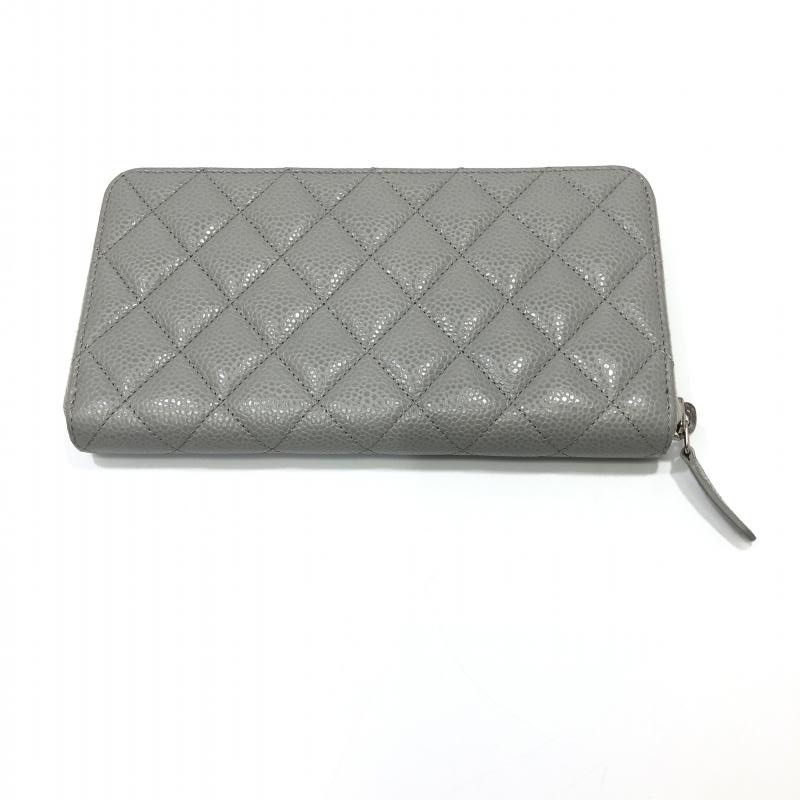 CHANEL シャネル マトラッセ キャビアスキン ジッピーウォレット K23 CHANEL シャネル ジッピーウォレット ブラック 3つ折り財布