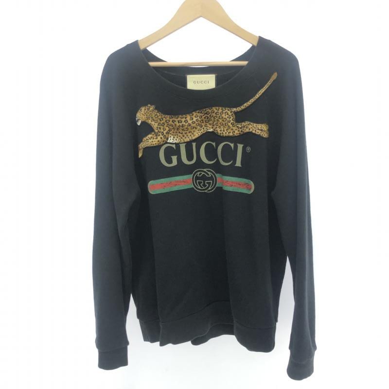 売切必至★GUCCI ヒョウ付き ロゴスウェットシャツ 210.jpg