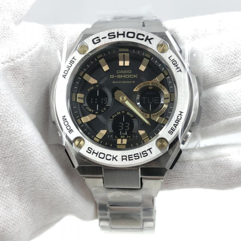 中古】G-SHOCK GST-W110D-1A9JF タフソーラー 電波受信あり ジー 