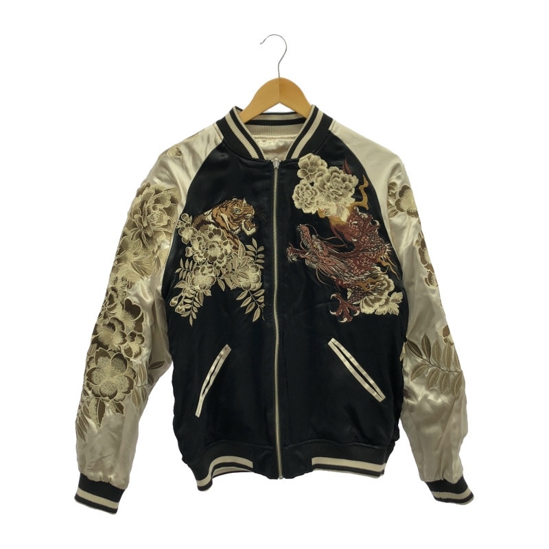 中古】絡操魂 和柄刺繍スカジャン サイズL No.213010【O大府店