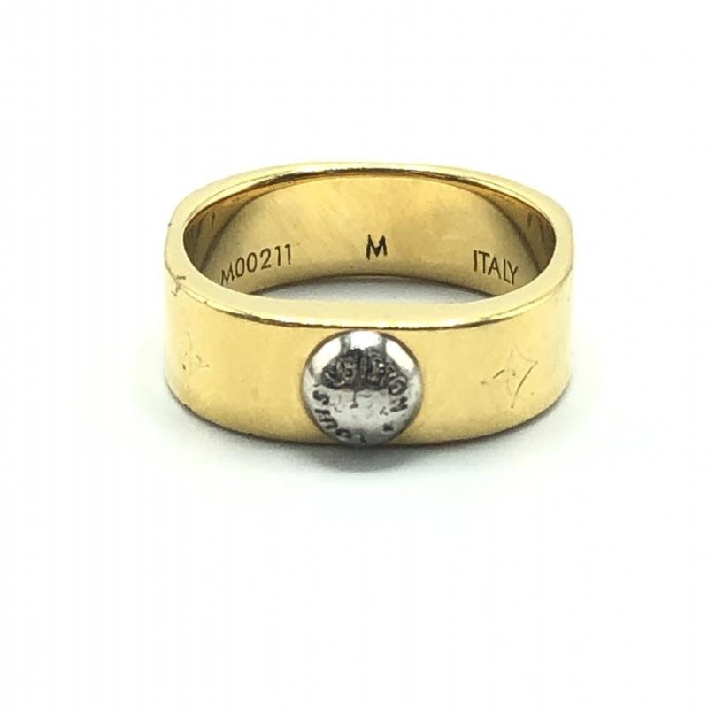【残りわずか】 VUITTON 中古】LOUIS リング・ナノグラム ゴールド M00211 M アクセサリー