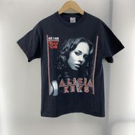 ����šۢ��֡����� ALICIA KEYS ξ�̥ץ��� s/s tee�֥�å� size M ���ꥷ����������O������