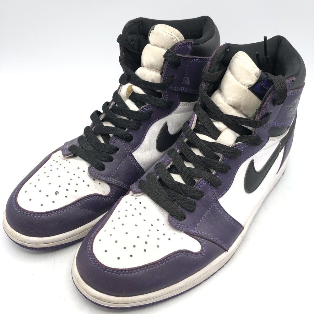 中古】NIKE AIR JORDAN 1 RETRO HIGH OG Court Purple 2020
