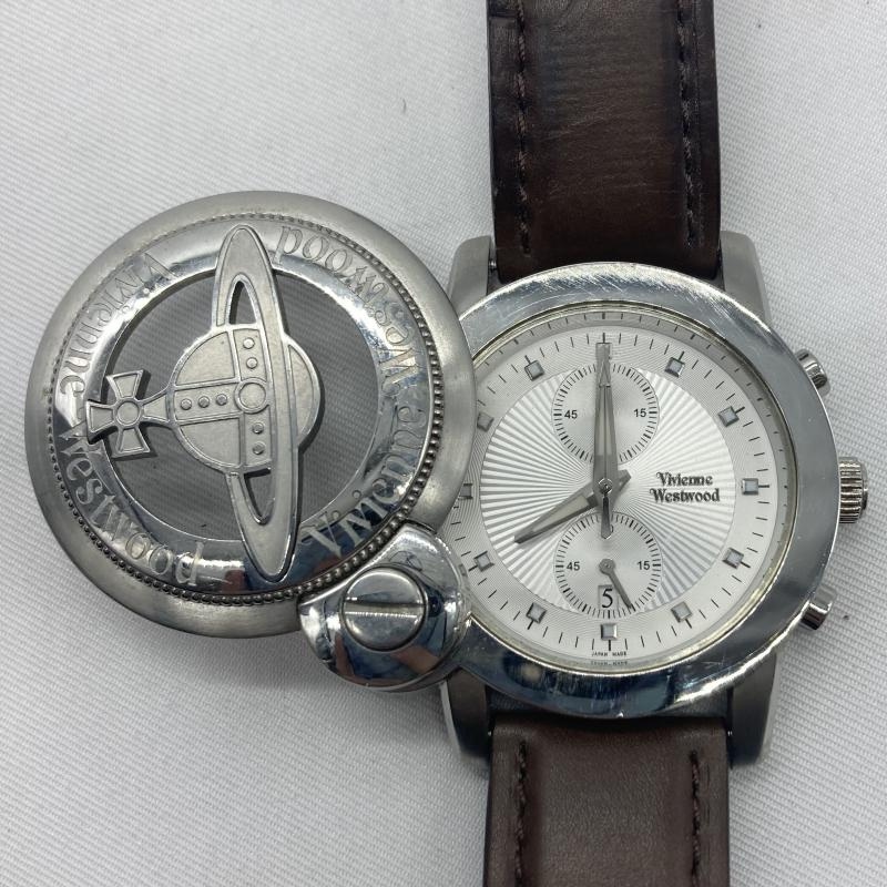 中古】不動品）vivienne westwood 腕時計 CAGE スライド ORB
