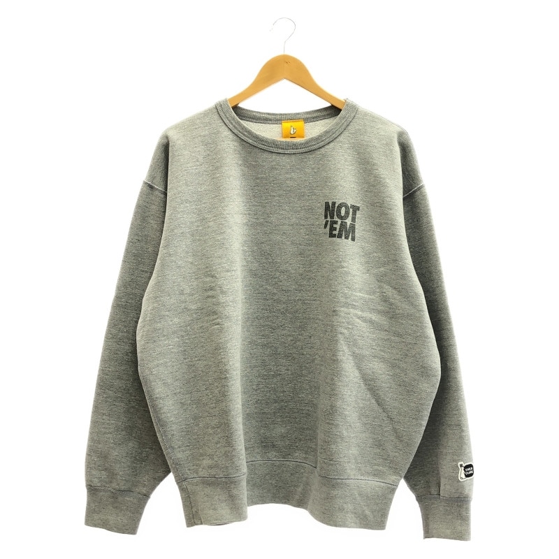 中古】#FR2 SNKRDUNK NOT'EM Crew Sweat L グレー スニーカー