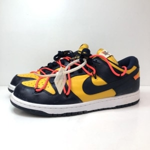 šOff-White Nike DUNK LOW LTHR University Gold/Midnight Navy/White CT0856-700 27.5 եۥ磻 ʥOΩŹ