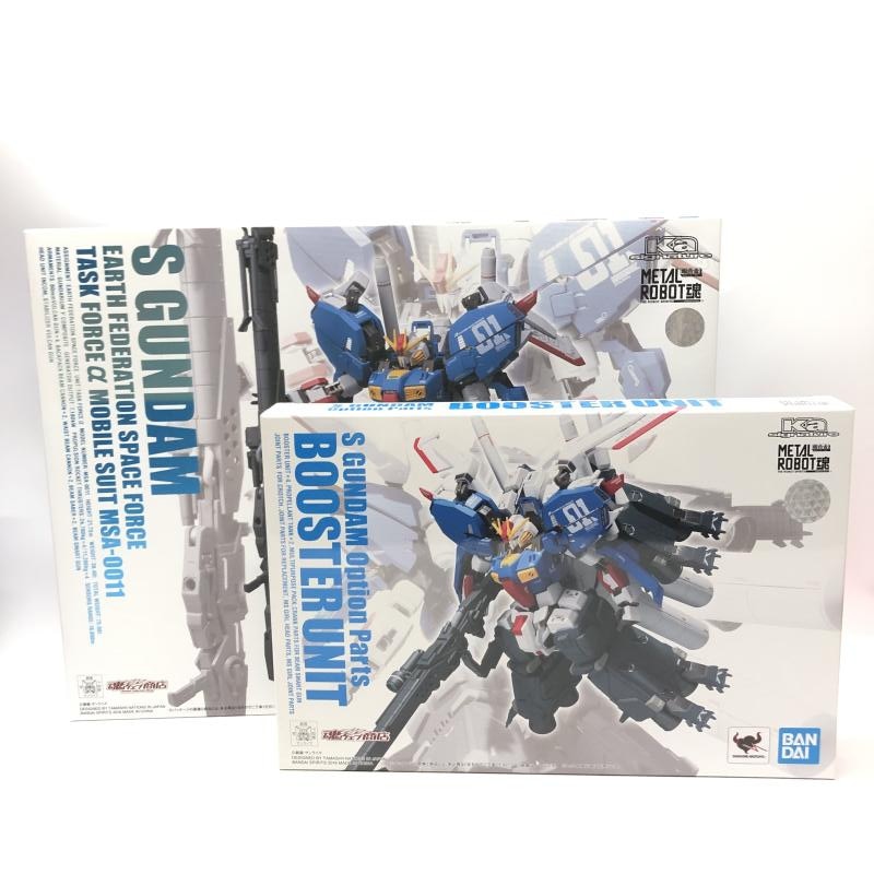 中古】未開封)METAL ROBOT魂 Sｶﾞﾝﾀﾞﾑ + ﾌﾞｰｽﾀｰﾕﾆｯﾄｾｯﾄ【O中川店