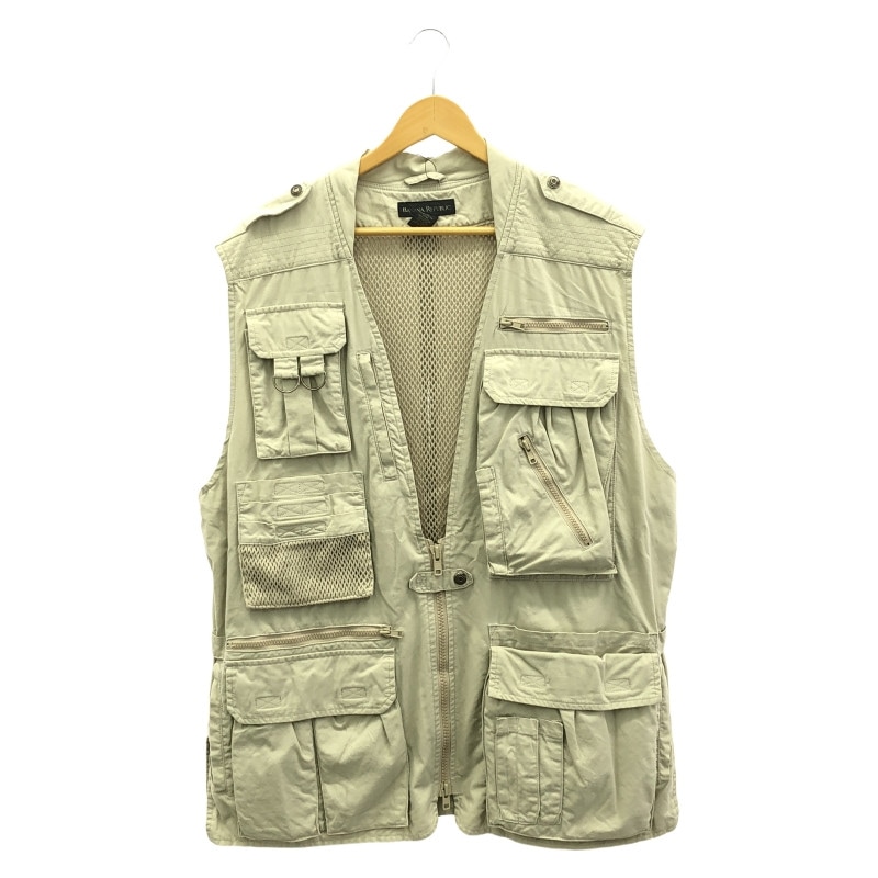 中古】90s BANANA REPUBLIC ハンティングベスト ベージュ サイズ