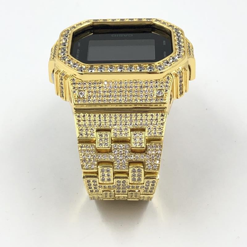 中古】G-SHOCK DW5600BB フルカスタム キュービック・ジルコニア