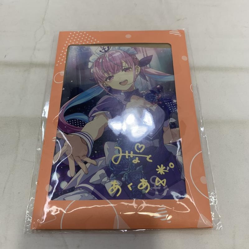 中古】未開封)湊あくあ 活動6周年記念グッズ 直筆サイン入りポスト