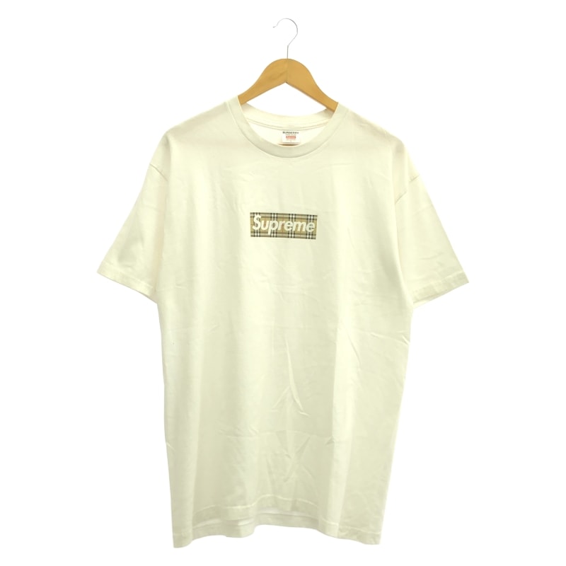 Supreme × Burberry Box Logo Tee White