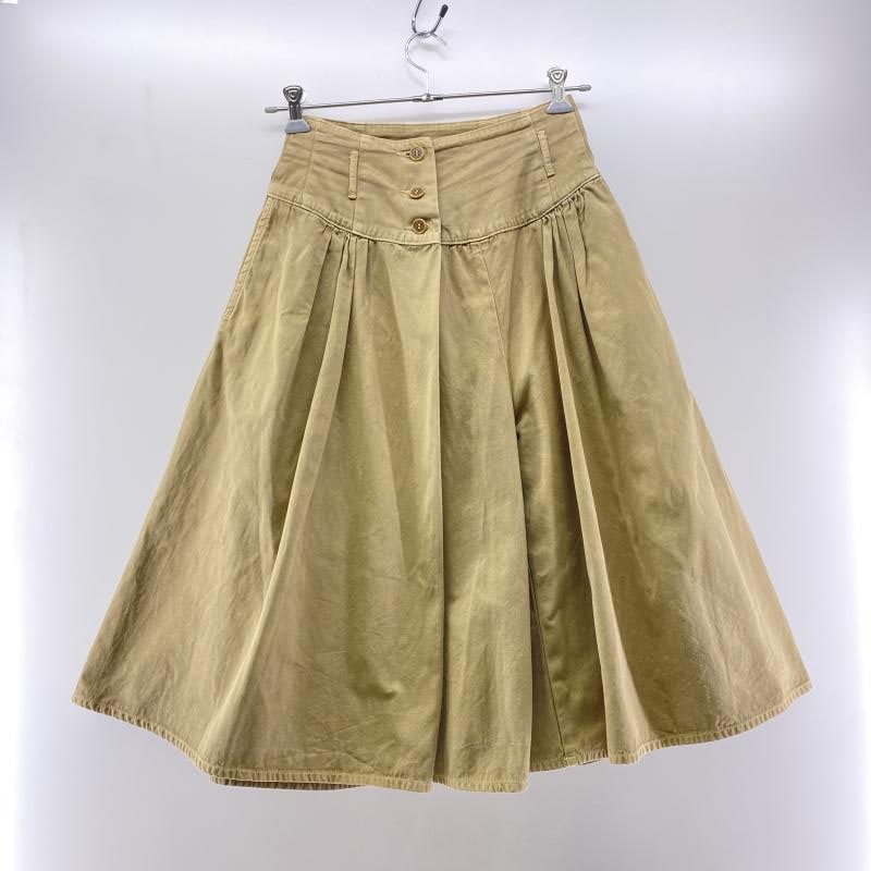 中古】KAPITAL コットンツイル ギャザー ワイドパンツ ベージュ