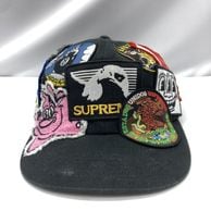 ����š�SUPREME 25ss Patech 6-panel ����å� �֥�å� ������������ ��O���ܡ�