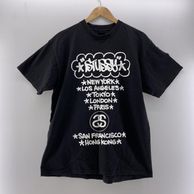 ����š�STUSSY��Eric Haze World Tour Tee �֥�å� L ���ƥ塼������O������