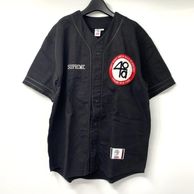 ����š�Supreme �� 40 Acres 25SS Twill Baseball Jersey ������L �֥�å� ����ץ꡼�� 40������������O˭�ġ�