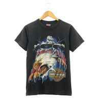 ����š�Harley Davidson ξ�̥ץ���Tee M �֥�å� �ϡ��졼 ���ӥåȥ����OȾ�ġ�