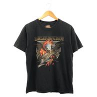 ����š�Harley Davidson ξ�̥ץ���Tee M �֥�å� �ϡ��졼���ӥåɥ����OȾ�ġ�