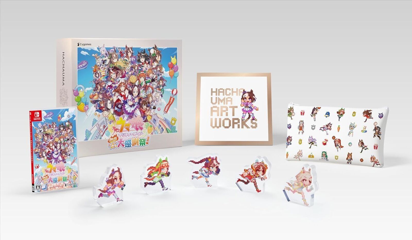 中古】Switch）ｳﾏ娘 ﾌﾟﾘﾃｨｰﾀﾞｰﾋﾞｰ 熱血ﾊﾁｬﾒﾁｬ大感謝祭! DELUXE BOX