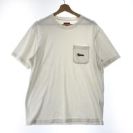����š�Supreme 19SS Terry Pocket Tee T����� M �ۥ磻�� ����ץ꡼���OȾ�ġ�