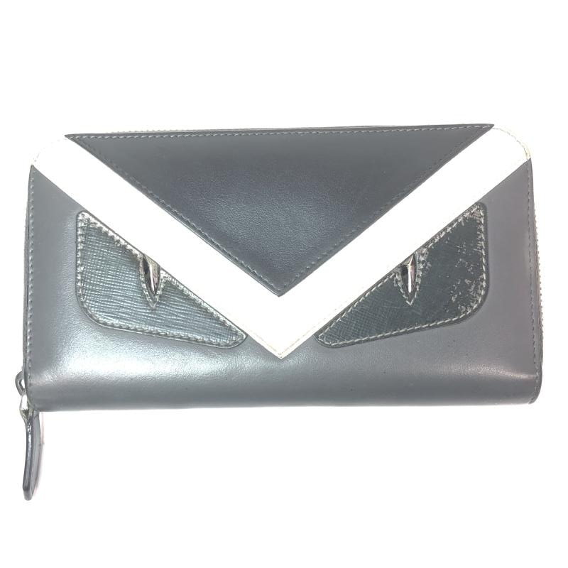 中古】FENDI バグズアイ 長財布 フェンディ ラウンドジップ【O知立店