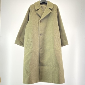 週末特価！COMOLI　18AW　ウールコットンバルカラーコート　サイズ1 中古】COMOLI 18AW ウールコットンバルカラーコート サイズ1 カーキ