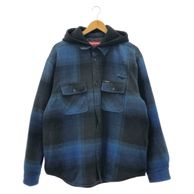 ����š�Supreme Quilted Lined Hooded Flannel Shirt L �֥롼 ����ץ꡼���O��ΩŹ��