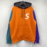 ����š�Supreme 19SS S Logo Colorblocked Hooded Sweatshirt ����� ����ץ꡼���O˭�ġ�