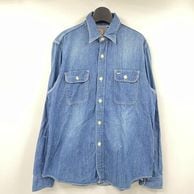 ����š�SUGARCANE BLUE DENIM L/S WORK SHIRT AGED MODEL ������L SC28754 �֥롼 ���奬���������O˭�ġ�