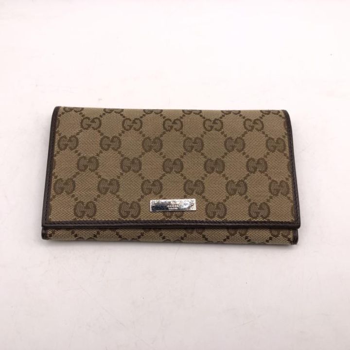 中古】GUCCI GG柄キャンバス長財布 244946 グッチ ロングウォレット