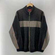 ����š�Supreme 22FW 2-Tone Ribbed Zip Up Sweater �֥�å� L ����ץ꡼���O������