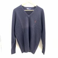 ����š�POLO RALPH LAUREN ��०���� V�ͥå��������� �饰��� L �ͥ��ӡ� �����������ꤢ������ �ݥ����ե�������O��¼��