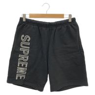 ����š�Supreme 18SS Leg Embroidery Sweatshort �֥�å� ������S ����ץ꡼���O������