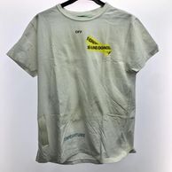 ����š�OFFWHITE 18SS FIRETAPE S/S TEE XS �ۥ磻�� ���եۥ磻�� ��O��Ω��