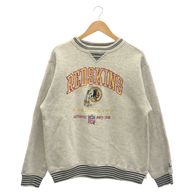 ����š�90s LOGO Athletic �ɽ��ȥ졼�ʡ� REDSKINS ���졼 ������L��O���ġ�