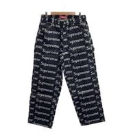 ����š�supreme jacquard logos double knee denim painter jean 32 ����ǥ��� ����ץ꡼���O��Ω��